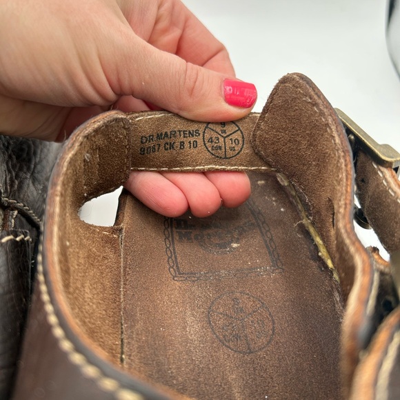 MIE Vintage Dr Martens Sandals Chunky Fisherman Platform Brown 90s Y2K 9067 RARE - Picture 13 of 14